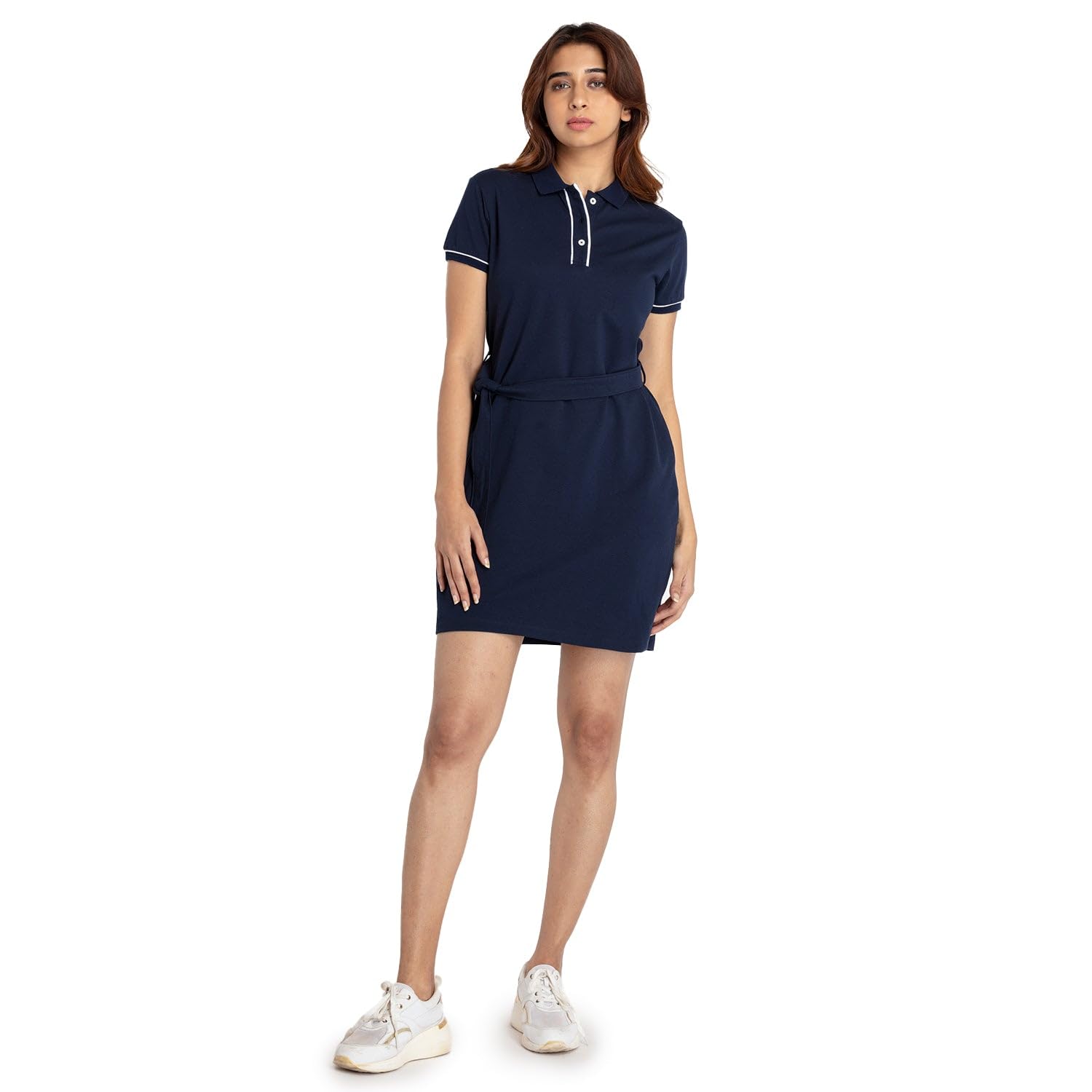 Status Quo Womens Basic Bodycon Polo Dress