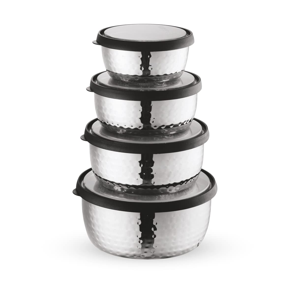 Buy Trueware Neo Hammered Finish Stainless Steel Set of 4 Bowl(Capacity