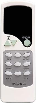 Replacement for Danby Air Conditioner Remote Control for Model DPA120E1BDB DPA120E1WDB DPA100EAUWDB DPA100EAUBDB DPA120EAUWDB DPA120EAUBDB DPA120HEAUBDB DPA140HEAUBDB DPA140HEBUBDB DPA140HEAUWDB