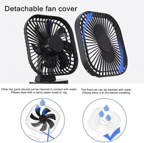 Ventilateur de bureau USB rechargeable 5000mAh à trois vitesses