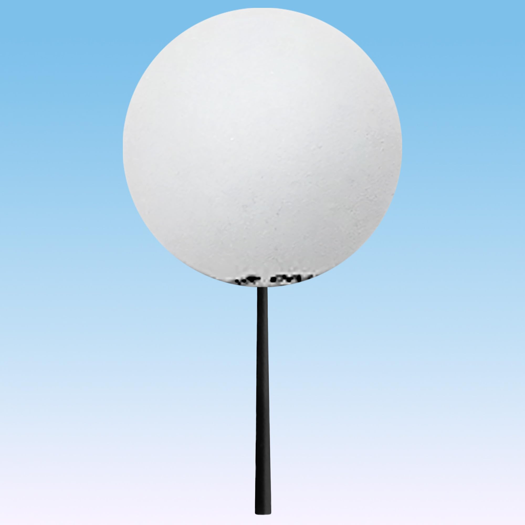 HappyBalls Plain White Car Antenna Ball/Antenna Topper (Eva Craft Foam) (1.75