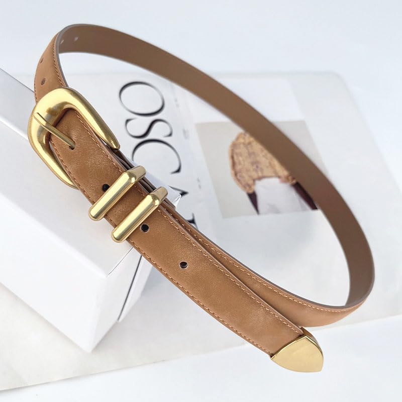 Womens Belts for Jeans Dresses Ladies Leather Waist Belt with Silver Buckle3