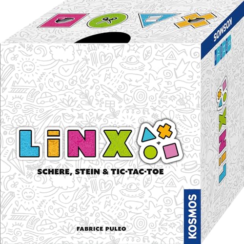 Kosmos 684761 Linx, unterhaltsames Familienspiel, lustige Kombination der Klassiker Tic Tac Toe & Schere, Stein, Papier