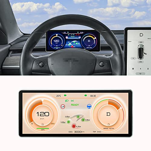 Onlysay Head Up Display for Tesla Model 3 2017-2023 Model Y 2019-2024 with Wireless/Wired Carplay Android Auto Bluetooth WiFi USB Navigation Power Speed IPS HD Touchscreen(10 inch)