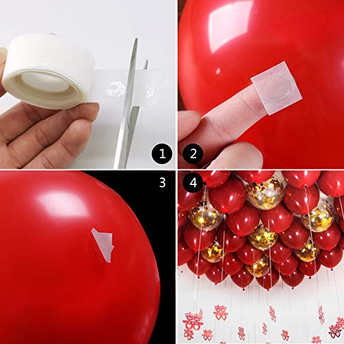 Ak1980 1500 Glue Points Balloon Dot Glue Sticker, 6 Rolls Non-Liquid Glue Removable Craft Adhesive Point Tape For Party Arts Diy Balloon Decorations #TOP5