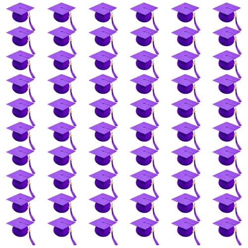 Herrenbek 60PCS Unisex Matte Graduation Cap 2027 Tassel for High School