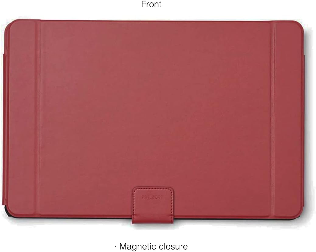4-in-1 Laptop Screen Shade – Original Lux Hood – Sun, Privacy, Heat & Contrast Protection, Freestanding with Pocket, Fits 12–14” MacBook & PC, Patented, Red | PHILBERT Danish Design