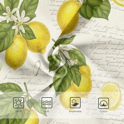 Vintage Yellow Lemons White Floral Little Girl Panties Girls Underwear Toddler Cotton Print Briefs Kids Undies 2t3