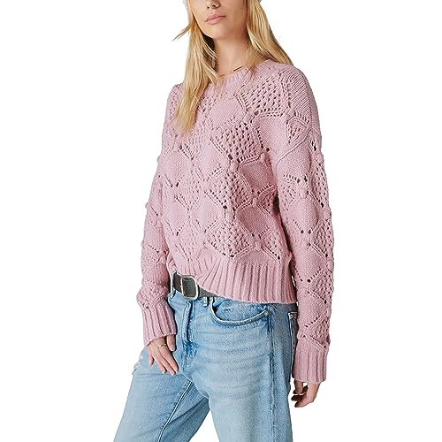 Image of Lucky Brand Women's Lucky Brand Women's Open Stitch Pullover Sweater