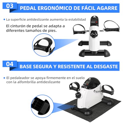 Pedales estáticos mini para ejercitar piernas mientras teletrabajas 6