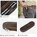 Genuine Leather 2 Slots Fountain Pen Case Zipper Pencil Storage Box Pouch