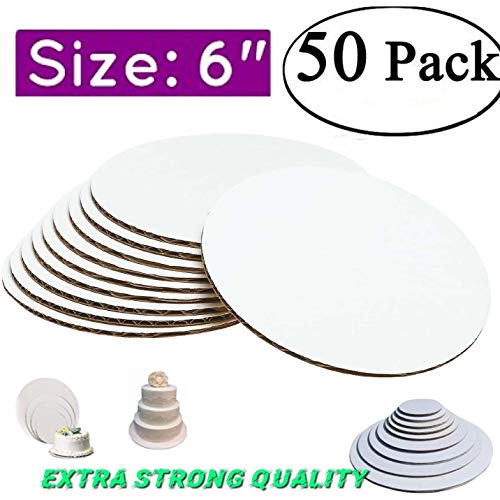 Pizety 6", Pack Of 50) 6 Inch Cake Circles thumb #1