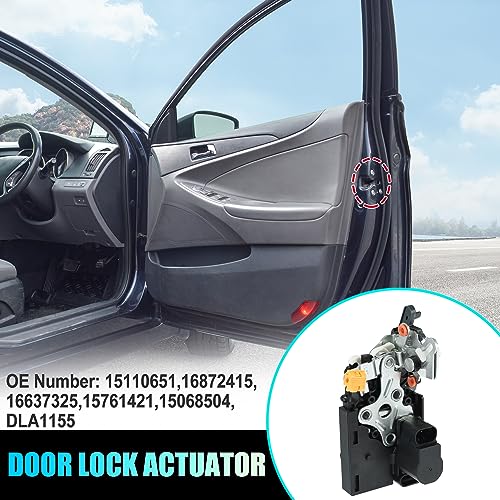 Image of X AUTOHAUX 15110651 Rear Left Side Door Lock Latch Actuator W /o Keyless Entry for Cadillac Escalade for Chevy Silverado for GMC Sierra 15068504