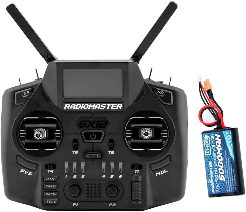 Radiomaster GX12 Dual-Band Gemini-XROSSBAND ExpressLRS 1000HZ 3D Digital CNC Hall Gimbal ELRS Radio Controller (GX12 ELRS M2 5000)