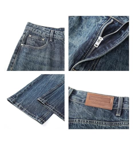 Men's High Street Jeans Gradient Wash Loose Straight Casual Jeans2