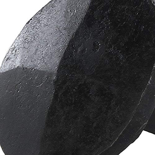 A29 Set of 12 Round Pyramid Decorative Iron Nails, 3/4 X 1 Inch, Natural Black Iron Finish