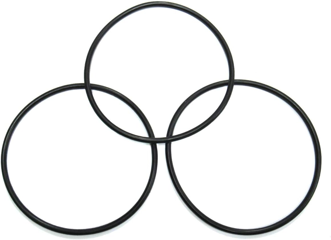 Black Rubber Replacement O-Rings for Water Filters, 3-Pack