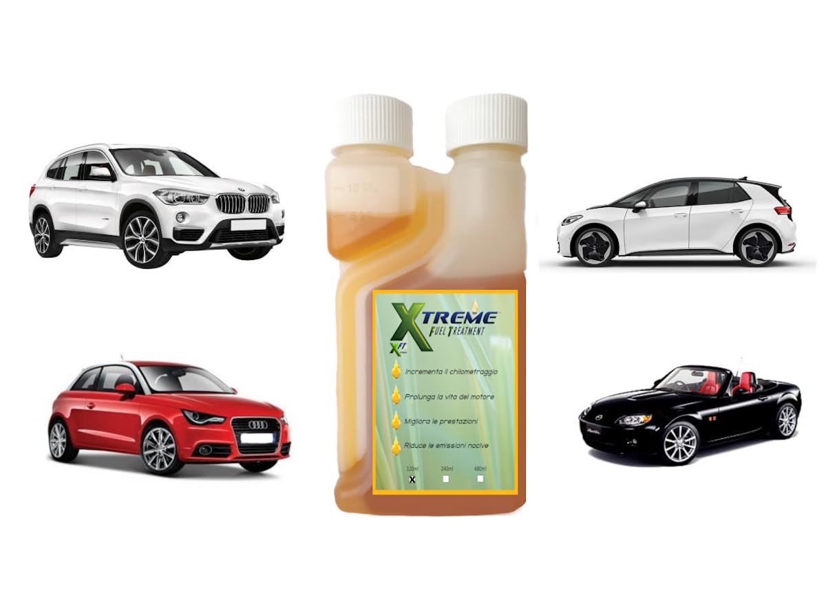 XFT Xtreme Fuel Treatment additivo Diesel Benzina GPL Flacone 120ml (Tratta 960 Litri di Carburante)