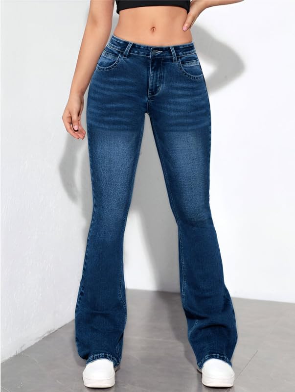 Image of Waltz Jeans for Women || High Waist Jeans for Women || Bootcut Jeans for Women || Flared Jeans for Women High Waist || Wide Leg Jeans Women || Bell Bottom Jeans for Women