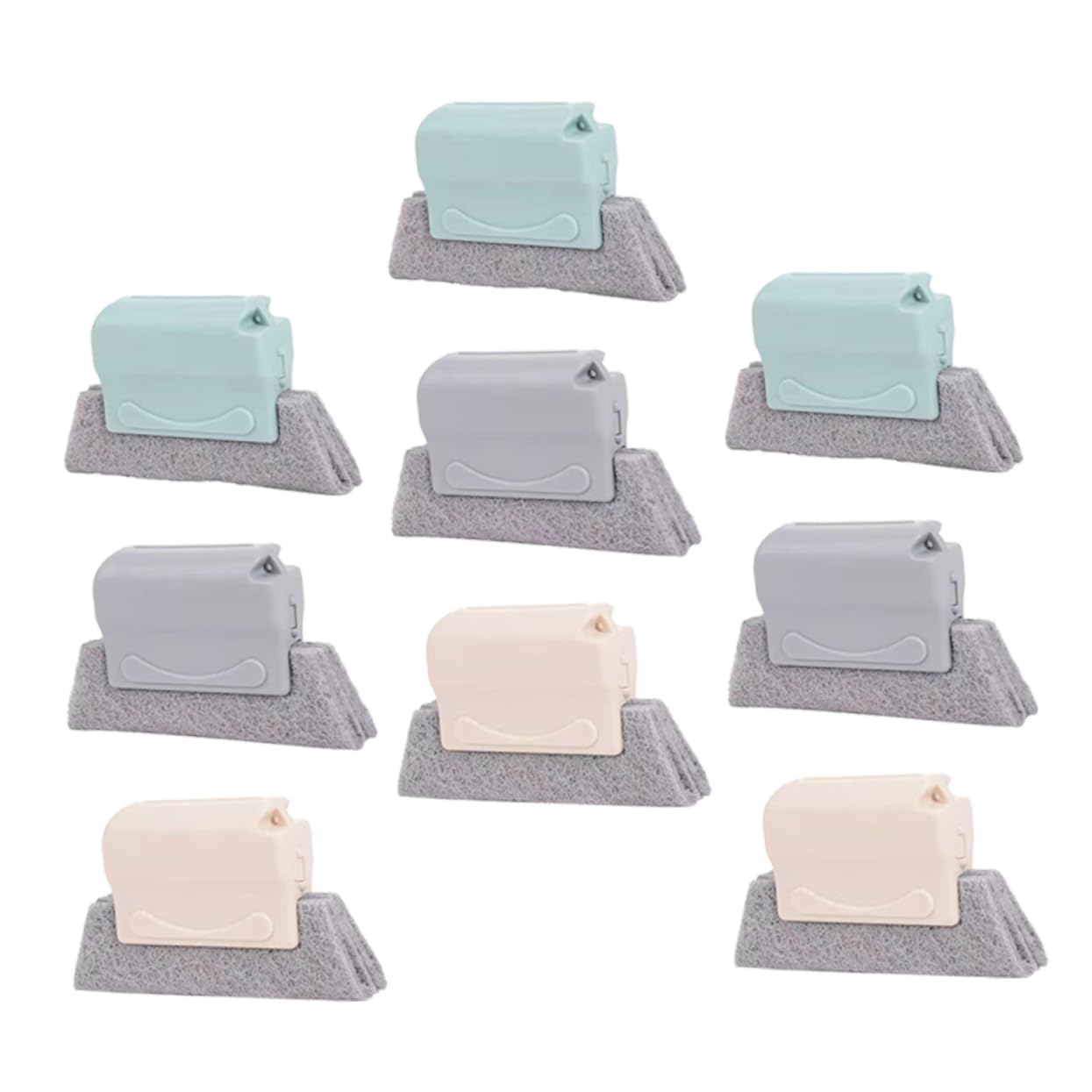 2 Set Spazzole Multifunzionali Per Fessure Finestre Strumenti Per Rimuovere Polvere E Sporcizia Scanalature E Design Ergonomico E Maneggevole Colori 9 Pezzi*2