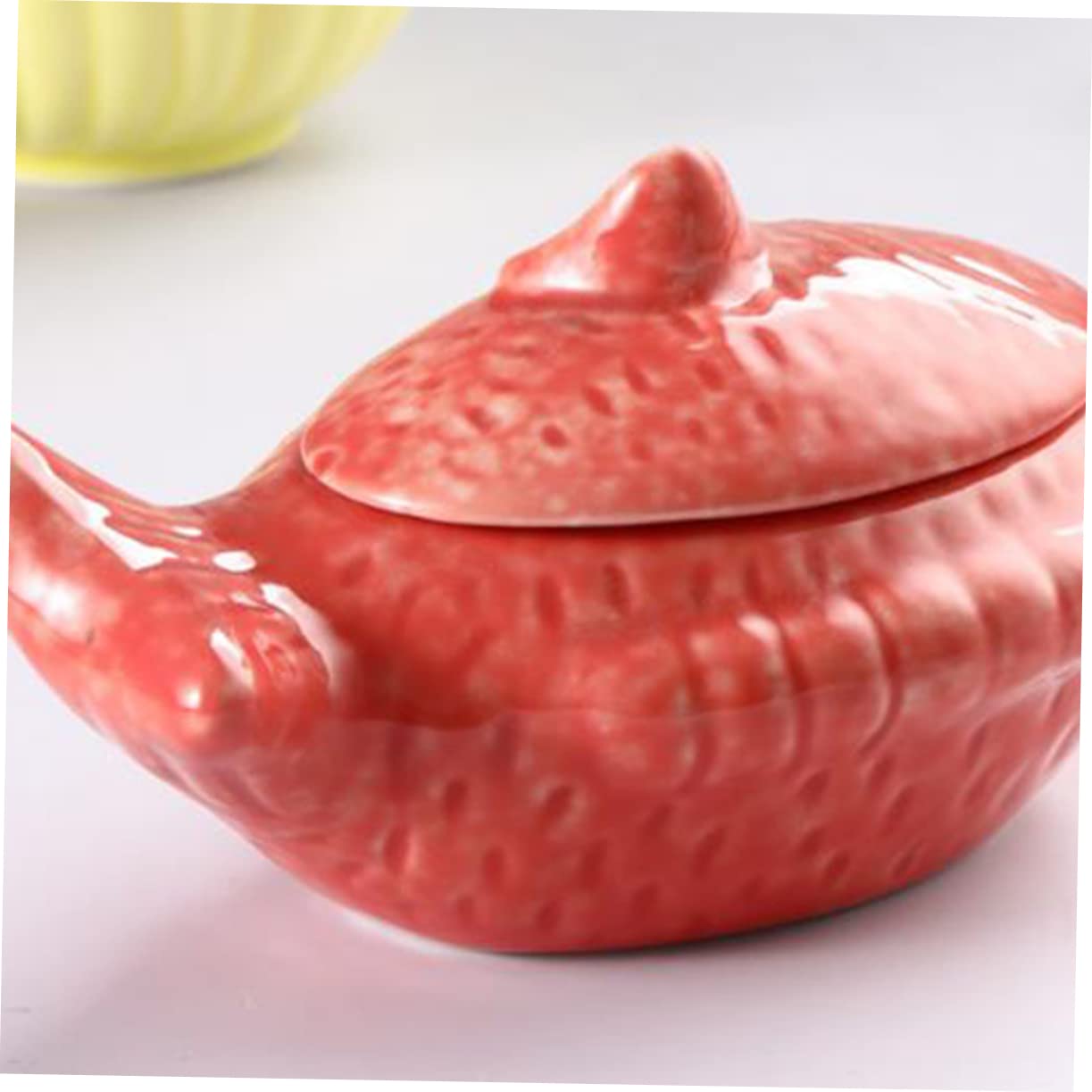MAGICLULU Keramik Spülmaschinenfest und Leicht zu Reinigen Saucenschale in Fischförmigem Design mit Deckel Japanischer Stil für Restaurant und Zuhause