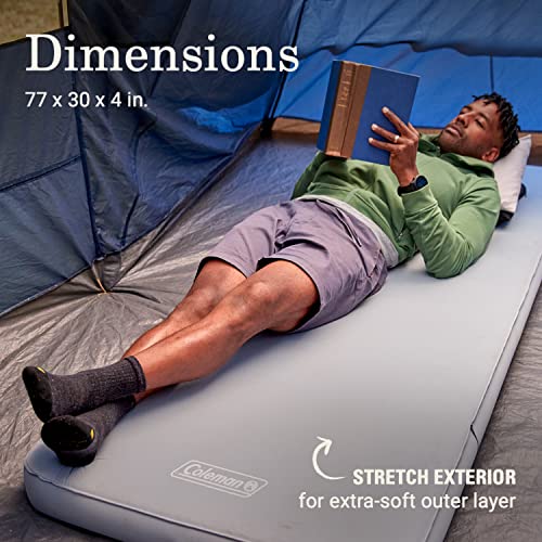 Coleman-Cloudland-Self-Inflating-Sleeping-Pad-Extra-Thick-Design-and-Insulating-Foam-for-Comfort-and-Warmth-Easy-Inflation-Lightweight-Camping-Pad-with-Stretch-Exterior-and-Durable-Coating