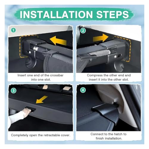 Cache-Bagages pour Cadillac Escalade 2021-2023 Couvercle de Coffre Rétractable - 6