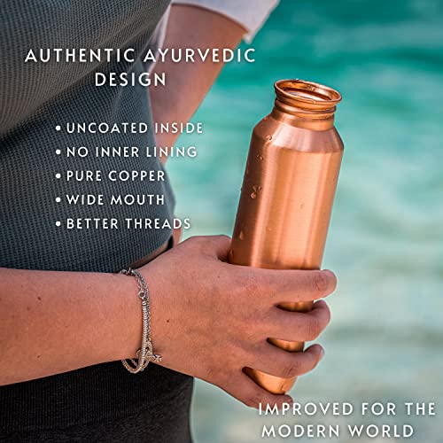Kosdeg Copper Water Bottle - 16oz Vintage Modern Design - An Ayurvedic Copper Vessel For Drinking - Drink More Water, Lower Your Sugar Intake And Enjoy The Health Benefits by Kosdeg - Image 5