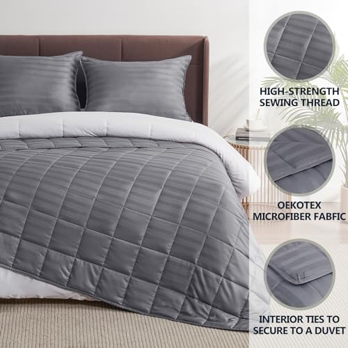 Wellfeel Weighted Blanket For Adult,20Lbs Heavy Weighted Blanket 90 Inchx90 Inch Breathable Cooling Summer Blankets thumb #5