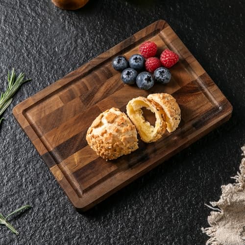 Image of THETCHRY Walnut Wood Cutting Board for Kitchen, Small Chopping Board Portable, Compact Size for Daily Prep Stable Use, 9 inchx6 inchx0.8 inch