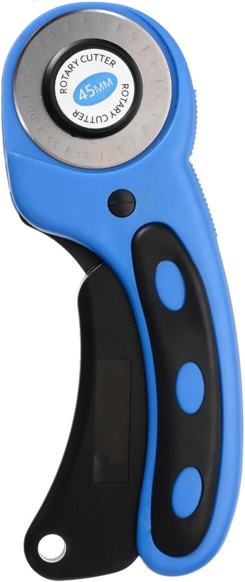 45mm Blue Rotary Cutter Quilter Sewing Fabric Leather Paper Craft Quilting Fabric Cut Cutting Patchwork Leathercraft Sewing Tool - Cutting -