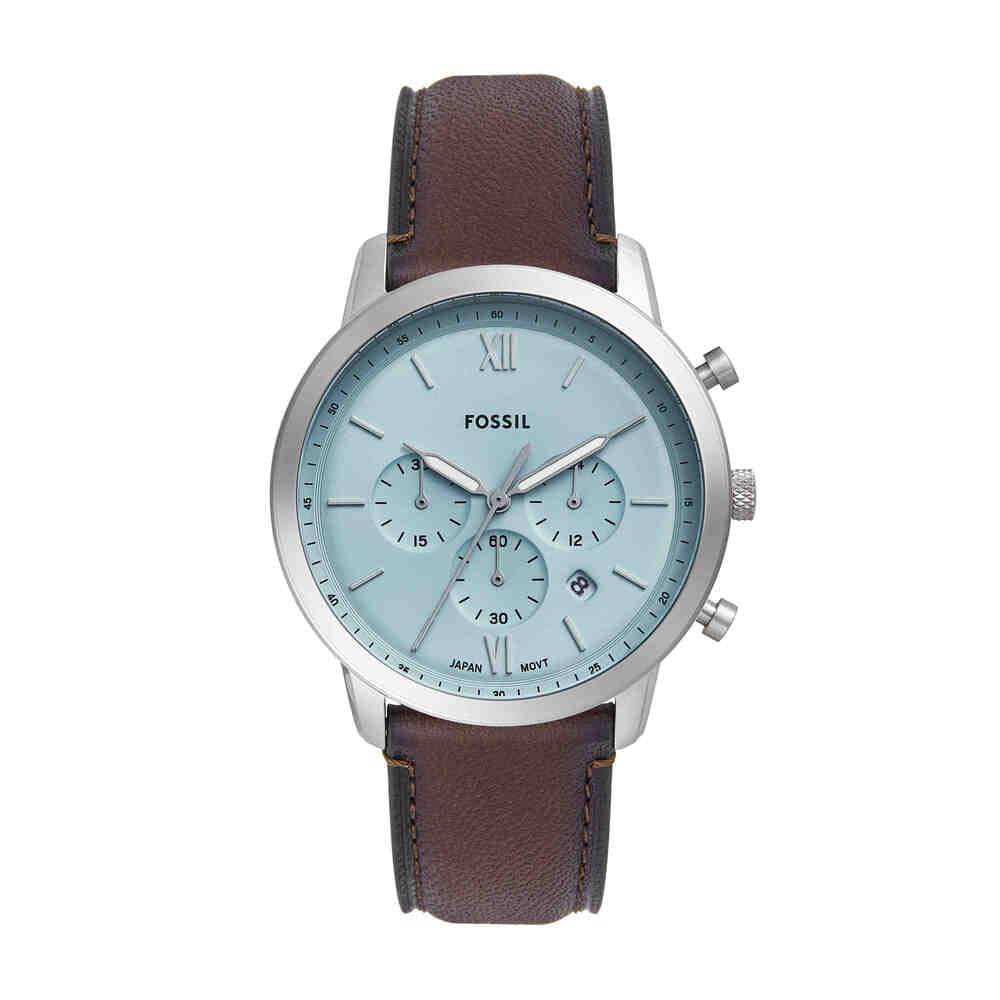 FOSSIL Erkek saati Neutra Chrono, 44 mm gövde boyutu, kuvars kronograf mekanizması, deri…