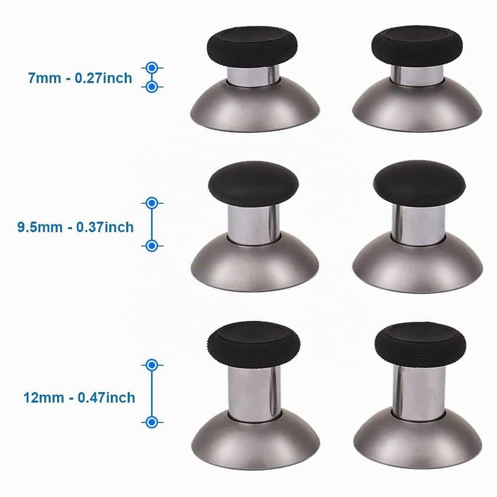 MMOBIEL 8 in 1 Magnetische Metall Thumbsticks Analog Joysticks Maximaler Grip Kompatibel mit PS4, PS5, Xbox One, Xbox Series X/S Schwarz inkl. (+) und T8 Torx-Schraubendreher