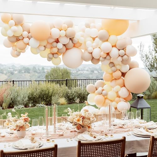 Image of Voircoloria Blush Balloons, 66pack 12inch Nude Latex Party Balloons for Graduation, Wedding, Birthday, Bridal Shower, Baby Shower, Boho Theme Party, Anniversary Party Decorations