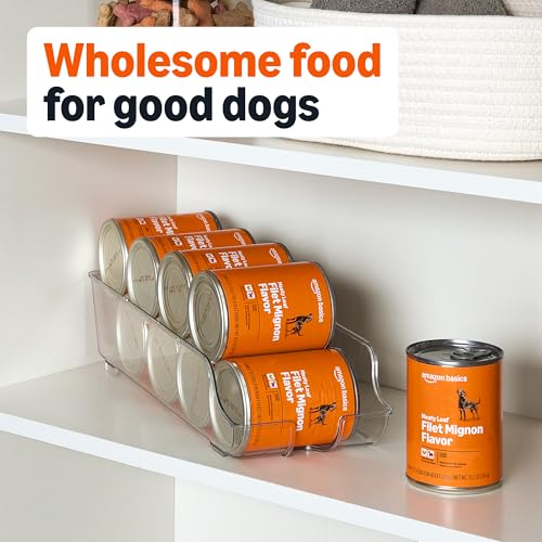 Image of Amazon Basics Wet Dog Food, Meaty Loaf, Filet Mignon Flavor, Made with Real Chicken and Beef, 13.2 oz can (Pack of 12)