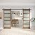 Fredbeck Double 36X80 Glass Barn Door (72X80 barn Door with Hardware kit inlcuded