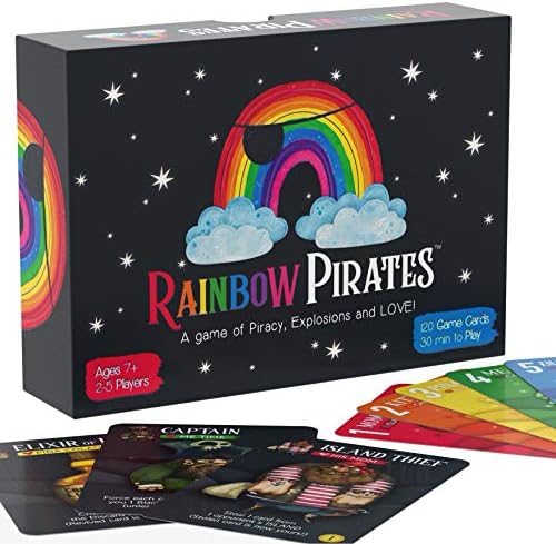Rainbow Pirates Card Game - New! - Fun 2-5 Player Family-Friendly Party Games for Adults, Teens & Kids