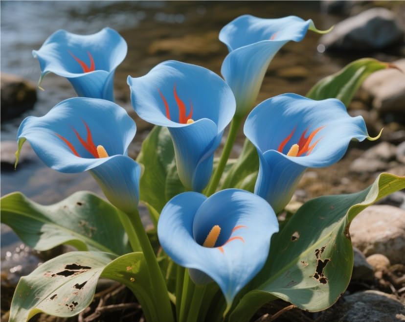 Magnificent Calla Lily Bulbs UK in Bulk: Hardy Perennial Splendor for Breathtaking Garden Displays, Greening Flower-6 Bulbs-A — image 1