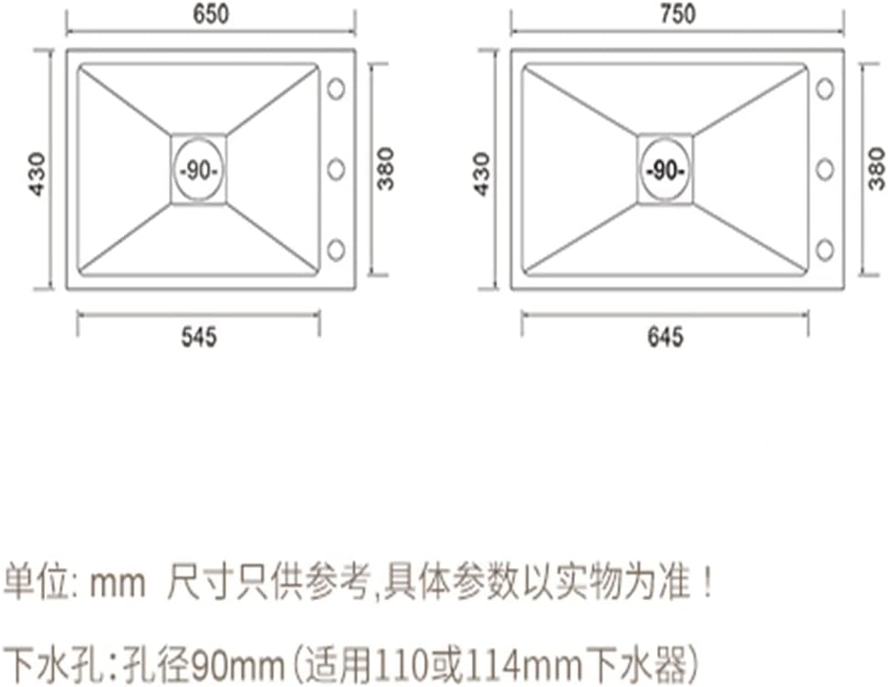 LMMDDP European-style -black Gold Steel Stainless Steel Sink Kitchen Washbasin Large Single-slot Plate Under The Table - 
