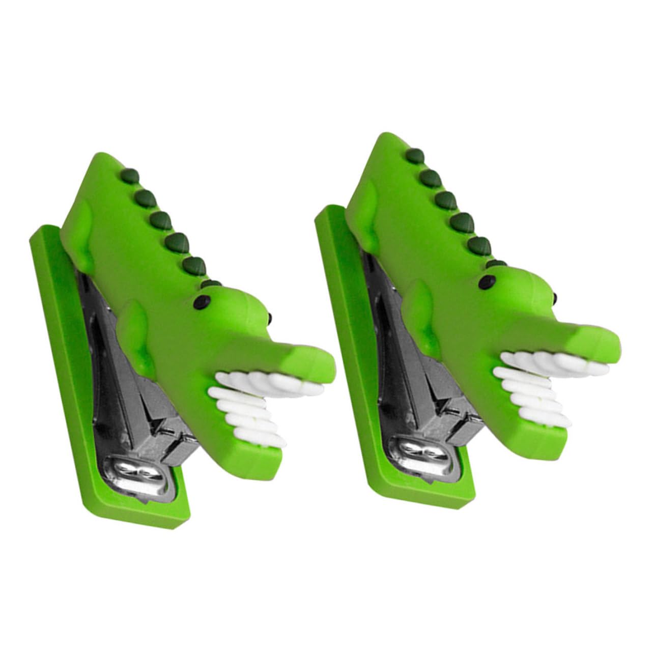 8pezzi Pinzatrice Animale Silicone Cucitrice Divertente e Portatile Per Ufficio e Casa Design Alligatore Per Risparmio Di Spazio e Decorazione