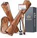 Produktbild WALDLAND® Salz und Pfeffermühle aus Holz mit Untersetzer Gross (21 cm) | Gewürzmühlen mit hochleistungs - Keramikmahlwerk | Pfeffer und Salzmühle Set