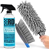 Relentless Drive Car Cleaning Kit - Interior Duster & Upholstery Carpet Cleaner Spray with Detailing Brush - Lint-Free, Stain Remover for Cars