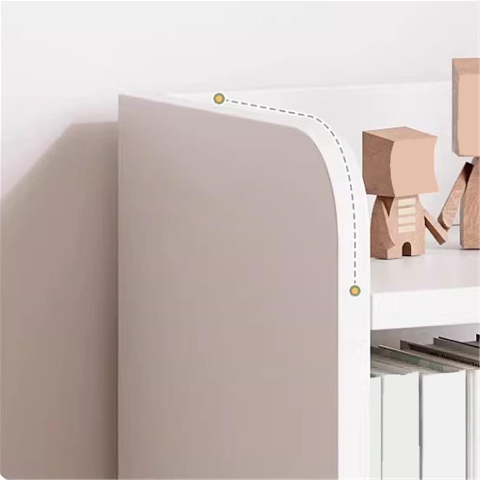 Doppellagiges Minimalismus-Organizer-Regal, Home Density Board, Tisch-Bücherregal Regal Bücher