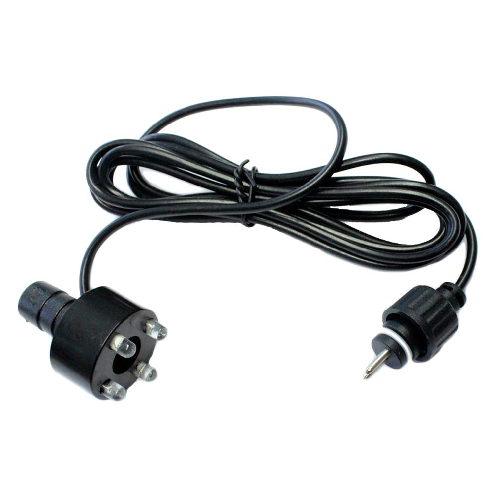 Arnusa Springbrunnenpumpe mit 1x LED Quellsteinbeleuchtung warmweiß Spot Teichpumpe Wasserpumpe Bachlaufpumpe 12V IP44 Steckernetzteil (450 l/h)