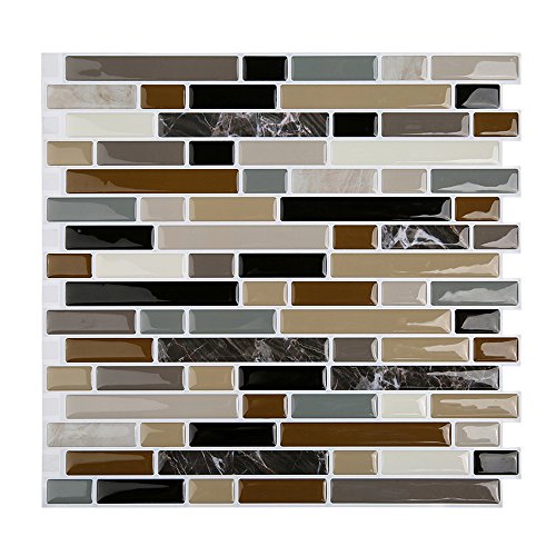 Magictiles Kitchen Backsplash Peel & Stick Tile Smart Brick, 10.65