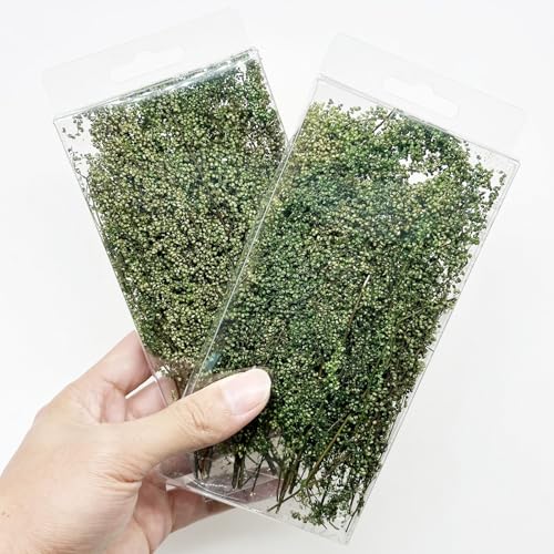Woohome Static Grass Tuft Model Grass Tufts Railway Artificial Grass Bushy Tuft Flower Cluster Vegetation Groups for Model Train Landscape Railroad Scenery, Dark Green
