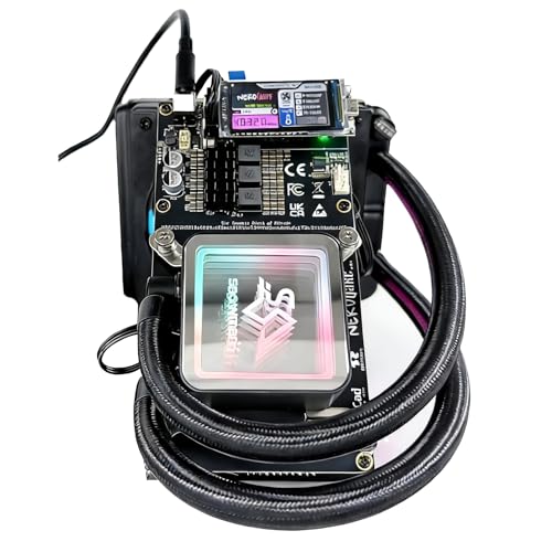 Bitcoin Home Miner Nerdqaxe++ 4.8TH/s 75W Hydro with Four BM1370 ASIC Chips 2.4G WiFi and Quiet for Crypto Machine Solo Miner Designed for Home or Office Use