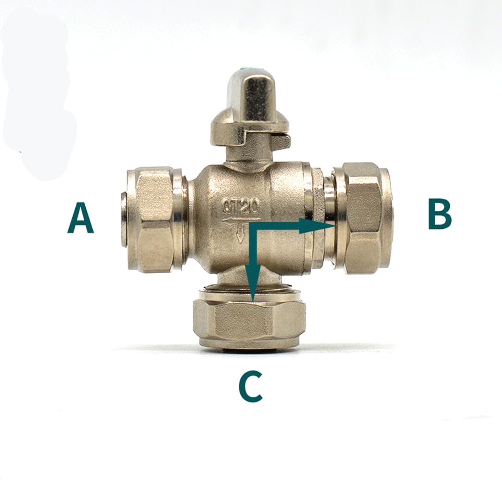 1620 2025 PEX-AL-PEX Nickel Brass Union Socket Tee 3 Ways Ball Valve Regulating Switch Plumbing Water Steam RUAJOGYNVM(2025)