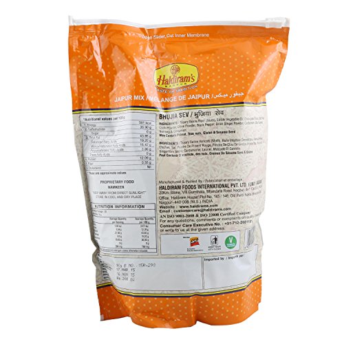 Image of Haldiram's Delhi Namkeen Bhujia Sev, Vegetarian, 1Kg Pouch
