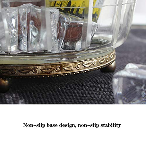 Zcx Brass & Glass Ice Bucket/Champagne Wine Beer Ice Bucket/Vintage Style Ice Buckets #TOP2